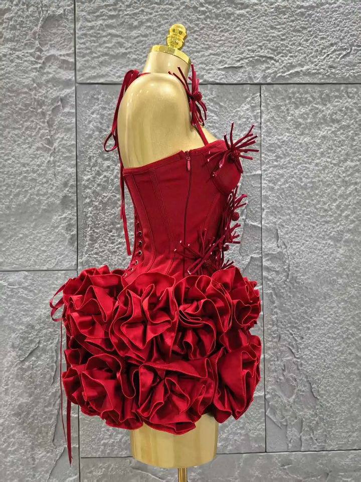 Women Strapless Christmas Two Piece Bodycon Dress