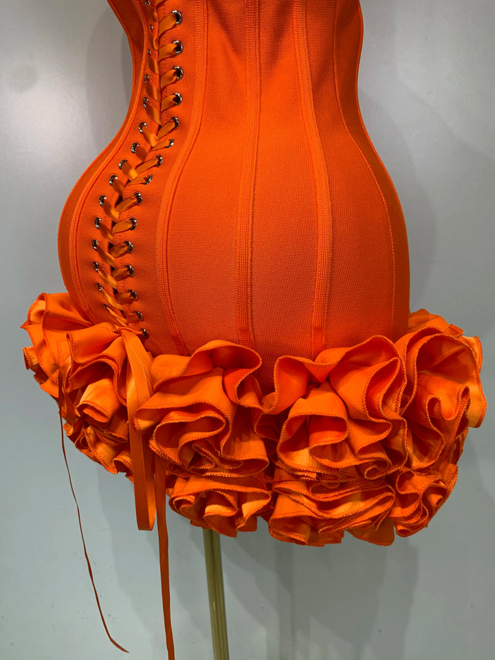 Exquisite Strapless Floral Cocktail Dress