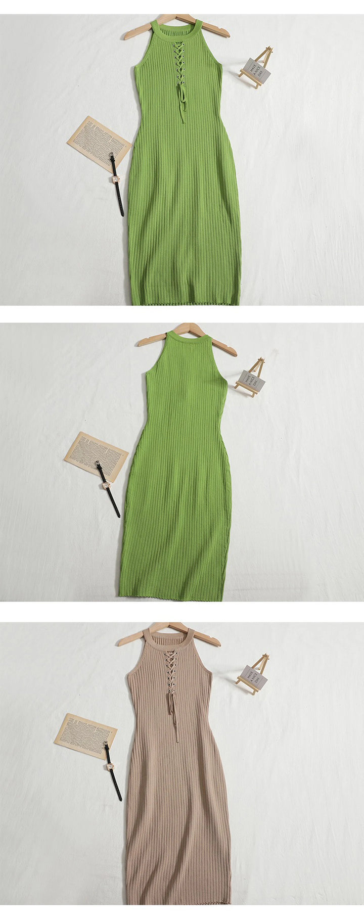 Yuumuoo Knitted Mini Dress Limitd Signature Empire