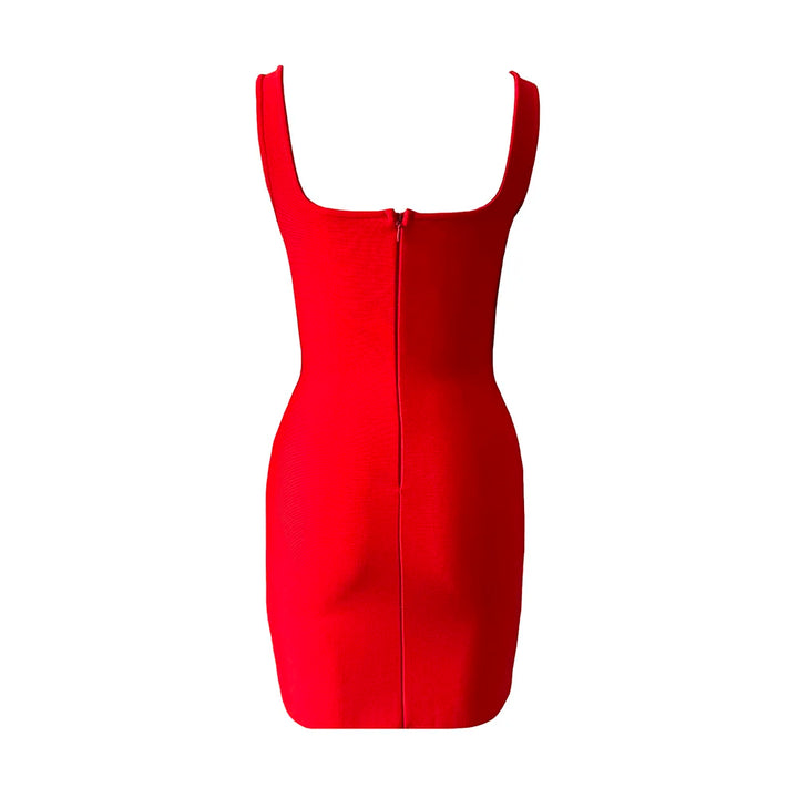 Women Sleeveless Bandage Dress Beading Tassel