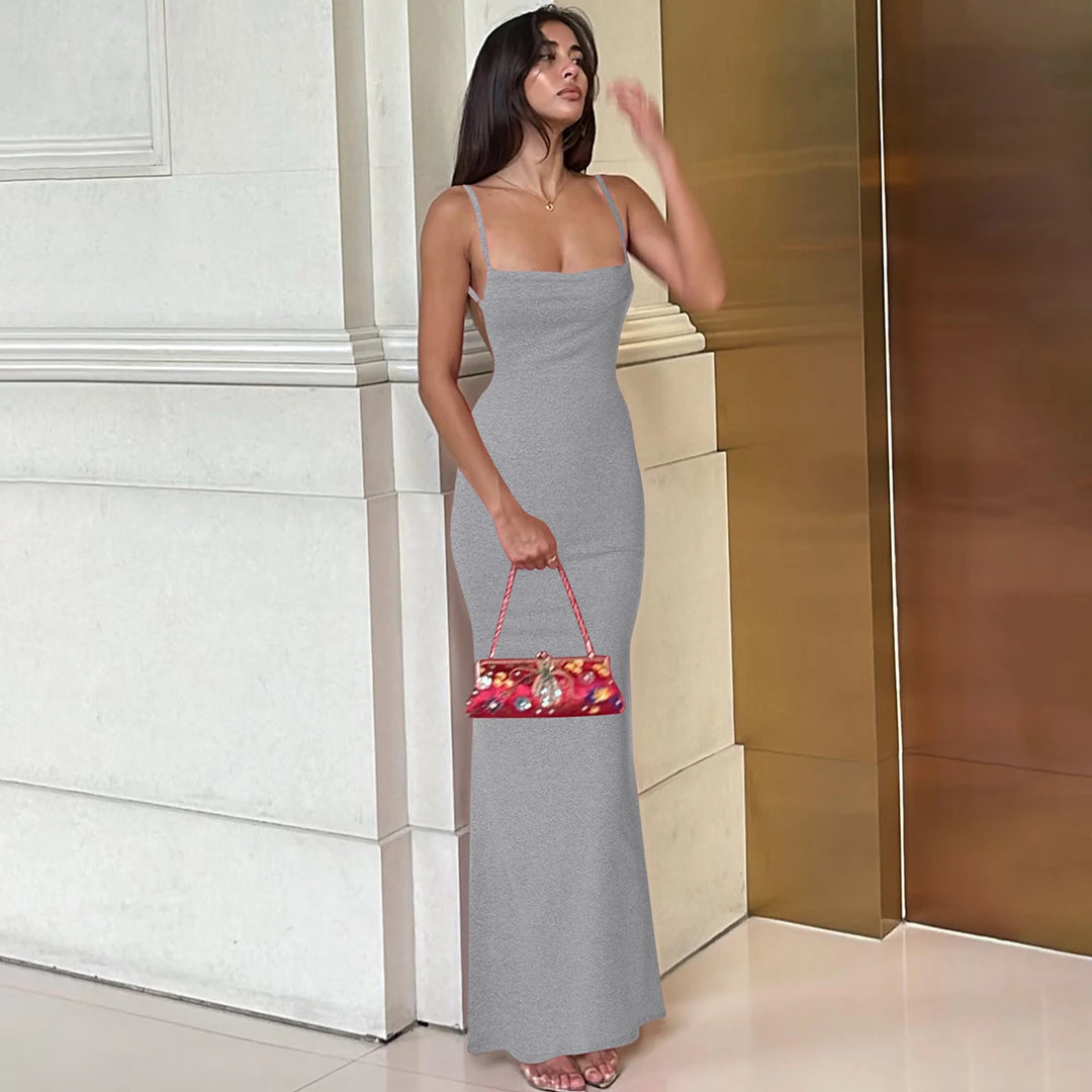 Lux Y2K Knit Maxi Dress Premium Fit