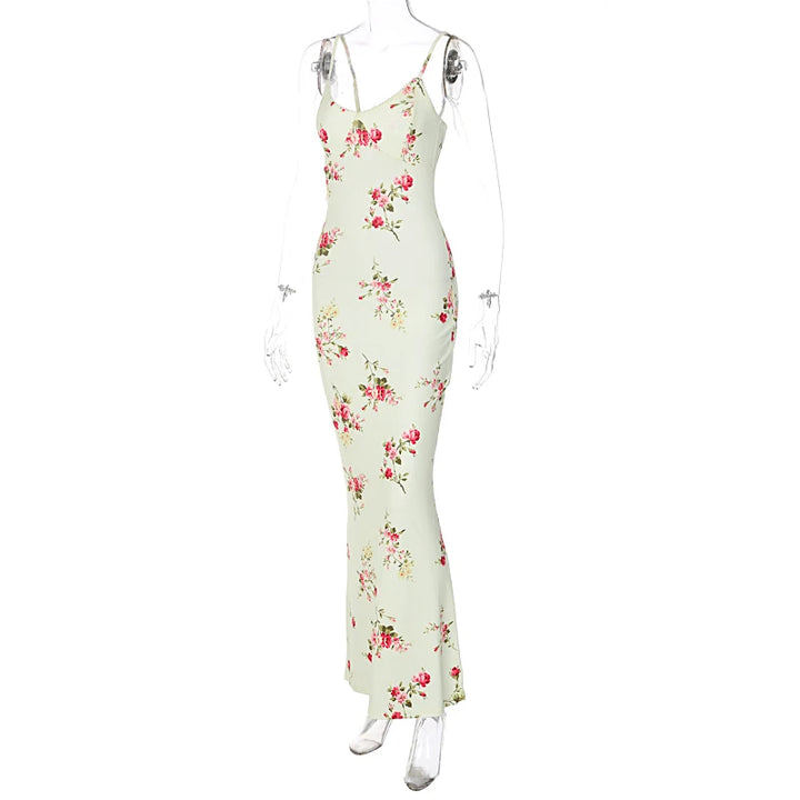 Excl Y2k Knitted Maxi Dress Polished Evening Silk