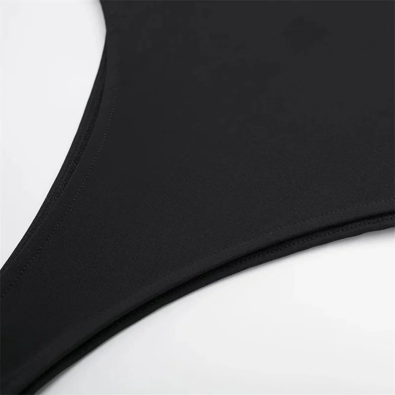 Mujer White Backless Sleeveless Bodycon Bodysuit