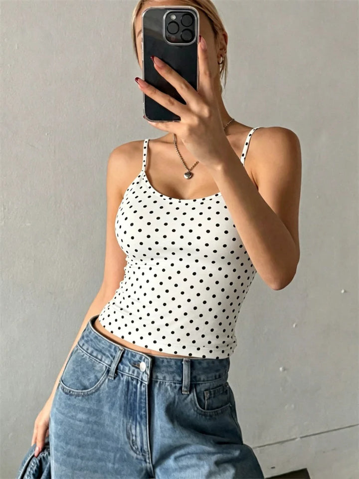 Phumee Y2K Backless Knit Crop Cami For Nightlife