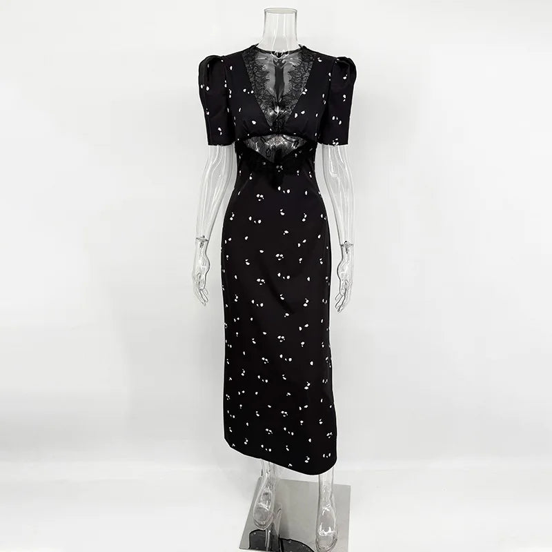 Elegant Lace Summer Dress For Women With Slim Fit