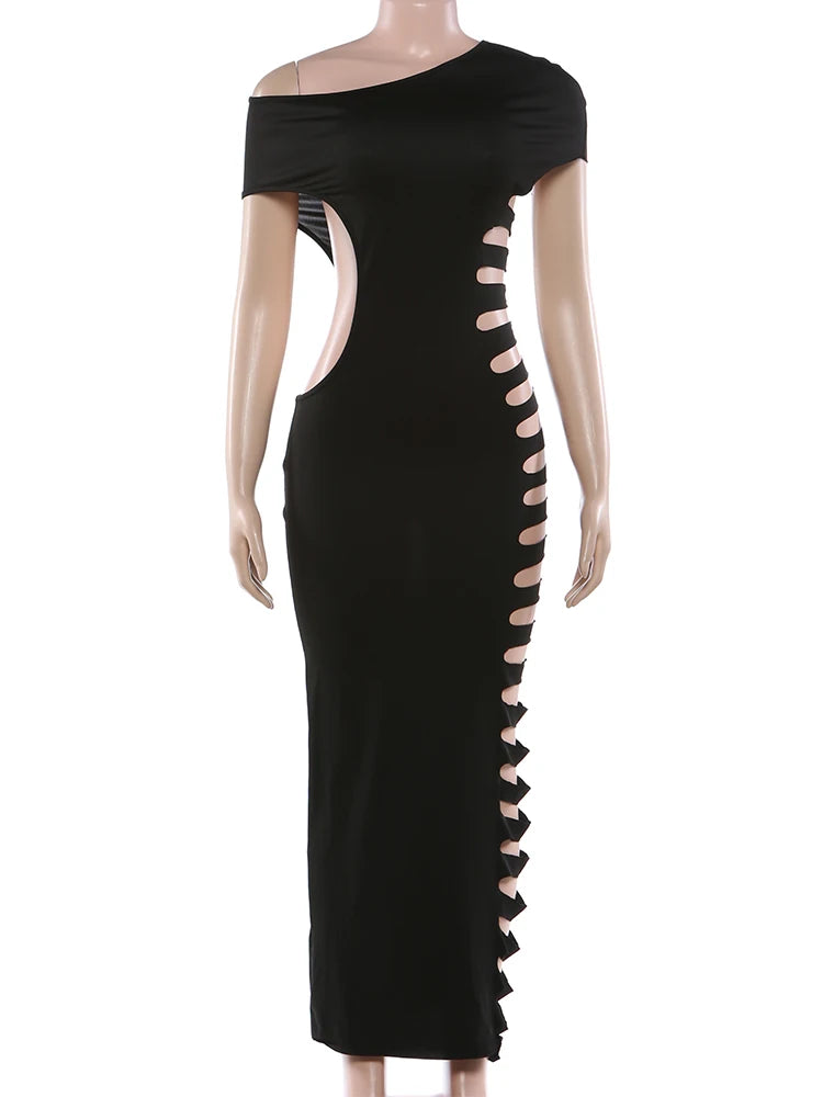 Kliou Sexy Evening Dress With Hollow Side Design