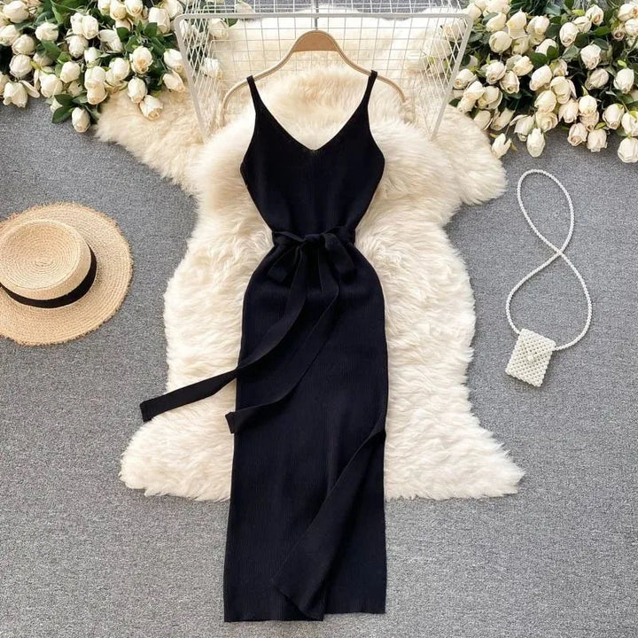 YuooMuoo Women Cutout Waist Knitted Bodycon Dress