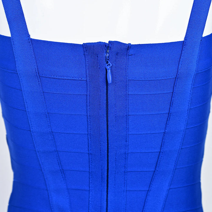 Beaukey Royal Blue Knit Bandage Dress Signature