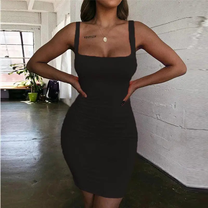 Yellow Bodycon Mini Dress Summer Elegance Trendy Chic Look