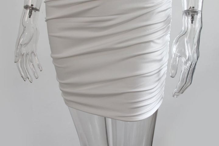 TiLeewon Signature Fine Knit White Bodycon
