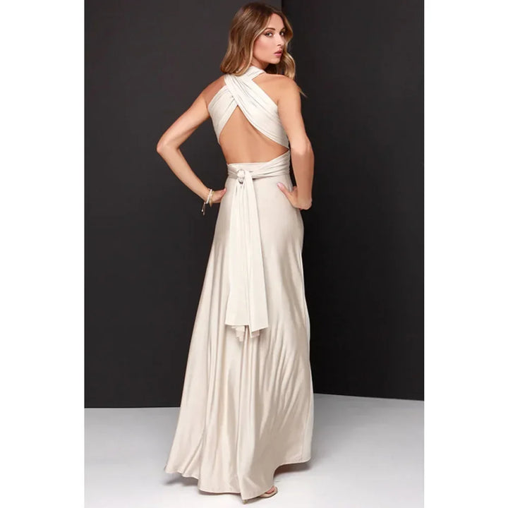 Sexy V Neck Maxi Dress With Straps For Summer Party