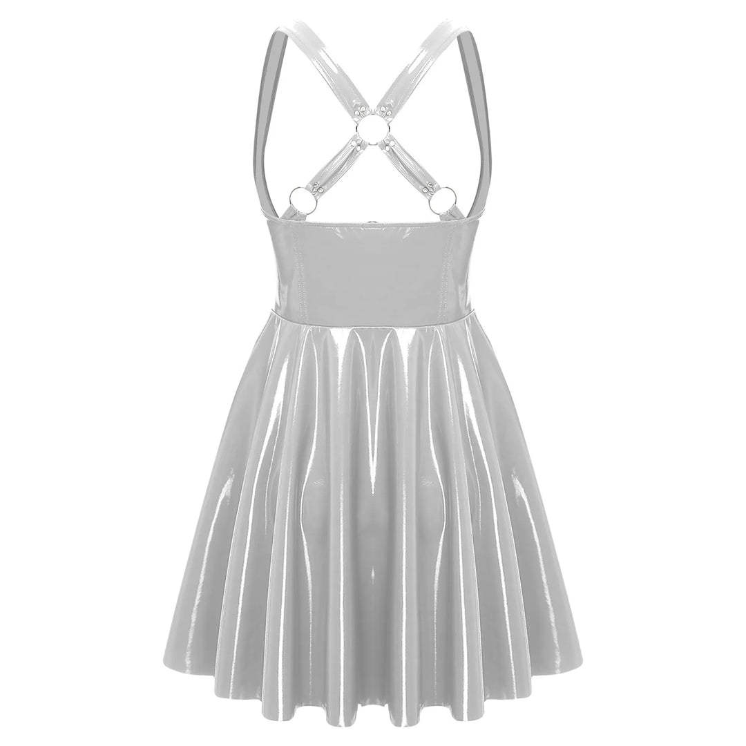 Premium High Gloss Wet Look Latex Evening Dress