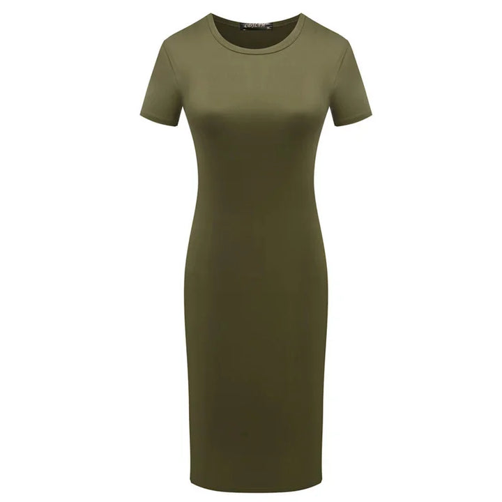 Summer Women Bandage Bodycon Knee Length Dress