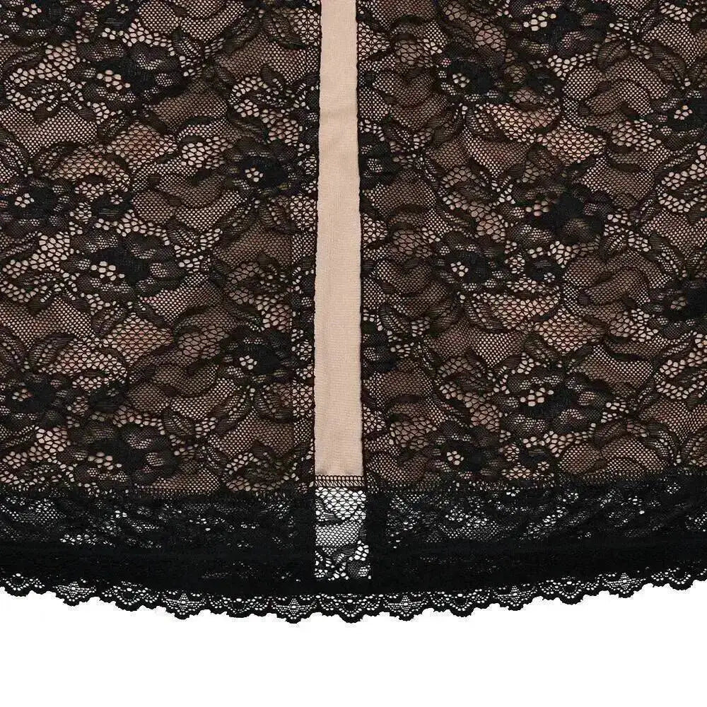 Elegant Strapless Lace Slim Bodycon Maxi Dress For