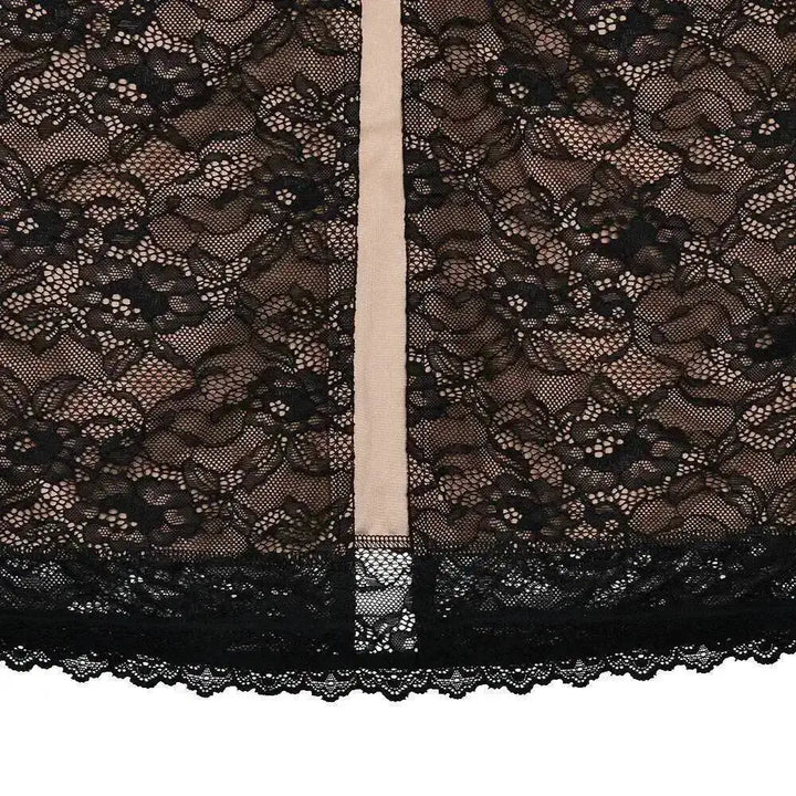 Elegant Strapless Lace Slim Bodycon Maxi Dress For