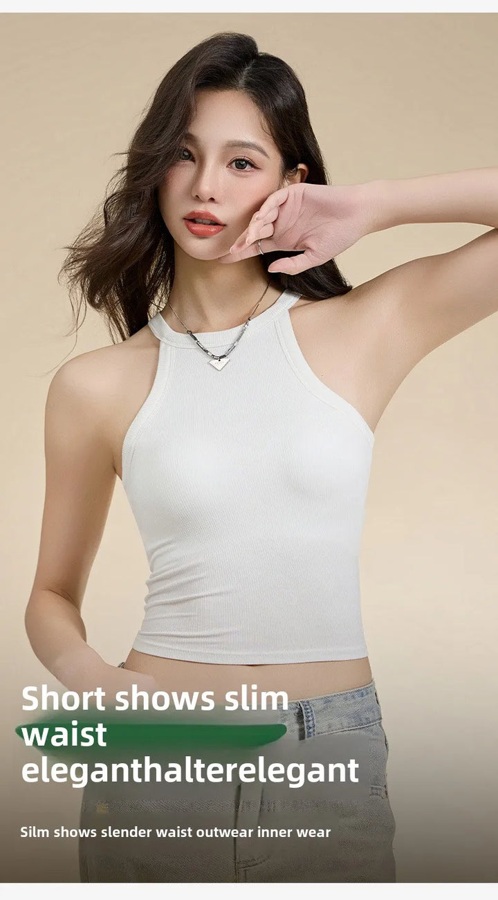 Ubowen Luxury Viscose Cotton Halter Camisole