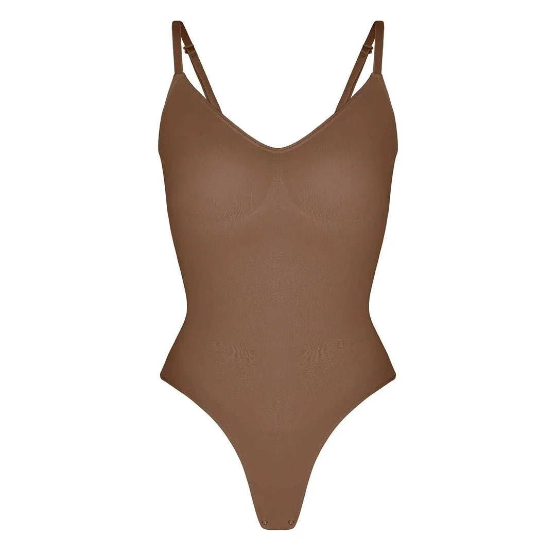Seamless Thong Bodysuit for Women Slimming Shapewear