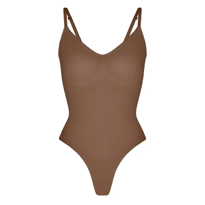 Seamless Thong Bodysuit for Women Slimming Shapewear