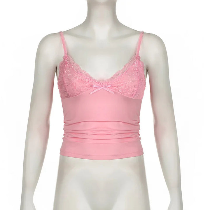 Soft Slim Fit Cotton Lace Vest Women Limited