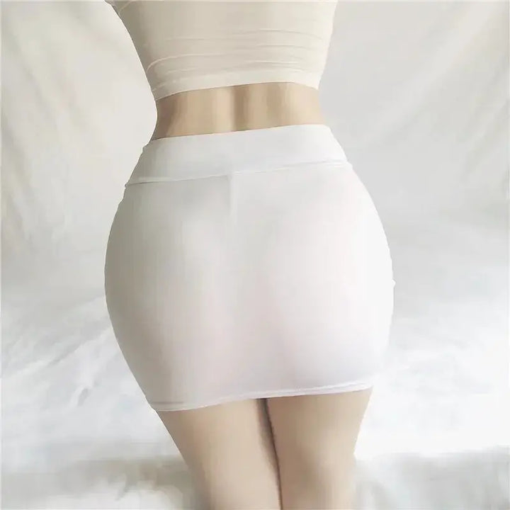 2026NEW High Waist Sexy Casual Black White Bodycon Pencil Mini Skirts Wrap Hip silk Short Skirt for Women Night Club Wear summer