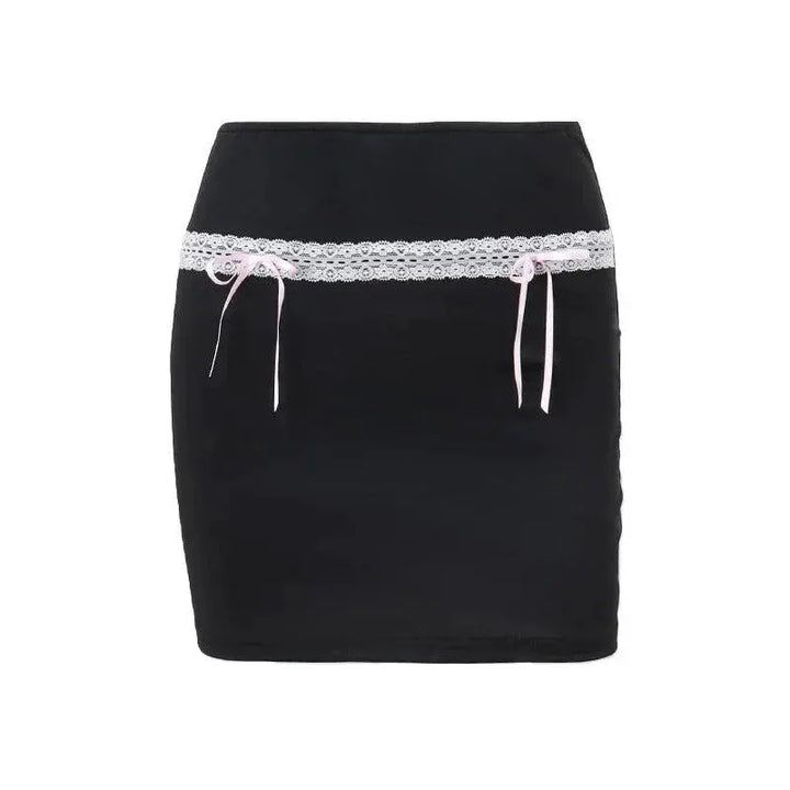 Chic Lace Up High Waist Skirt Y2K Streetwear Fashion Trend