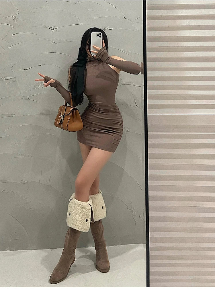 Jeyongzoo Woven Bodycon Dress For Elegant Boutique