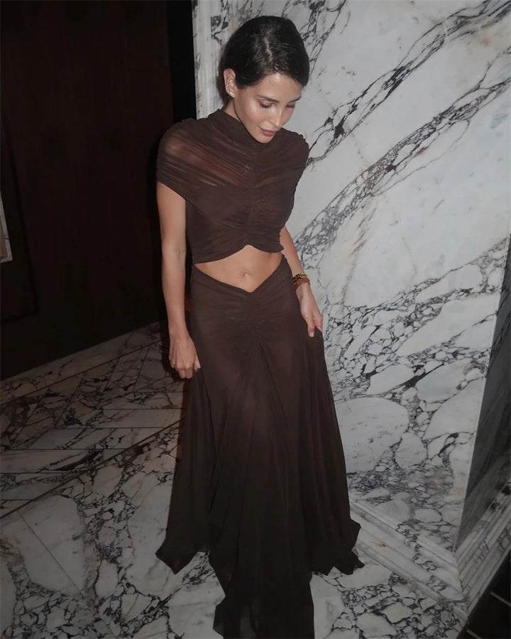 Premium Hollow A-line Evening Dress With Tailored