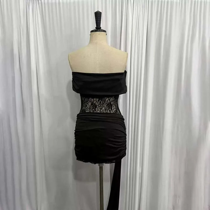 Elegant Lace Mini Dress Exclusive Tailored Off