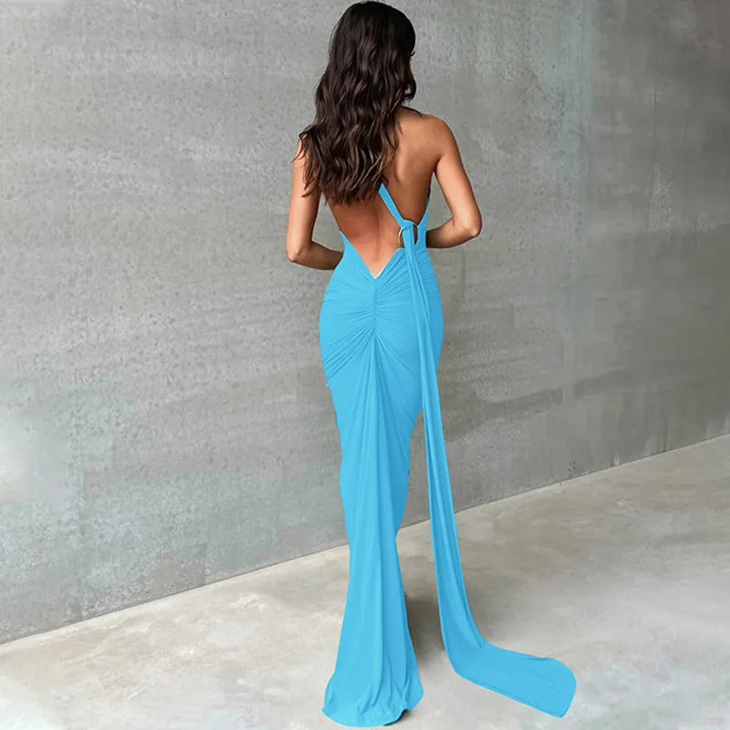 Todoblack Neon Y2K Signature Bodycon Maxi Dress