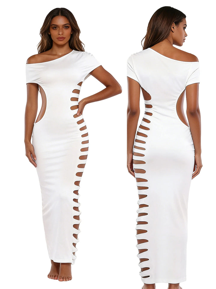 Signature Women One Shoulder Bodycon Midi Dress