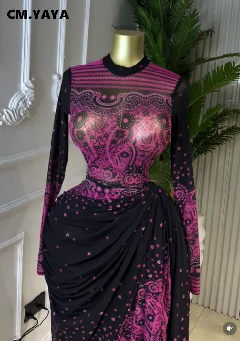 CMYAYA Tie Dye Ruched Midi Dress For Women Party