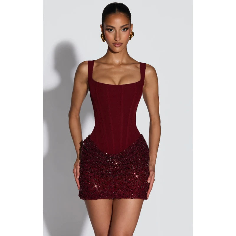 Signature Structured Square Neck Summer Dress