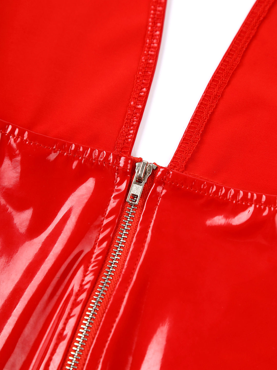 Freebily Womens Patent Leather Mini Dress Sheath