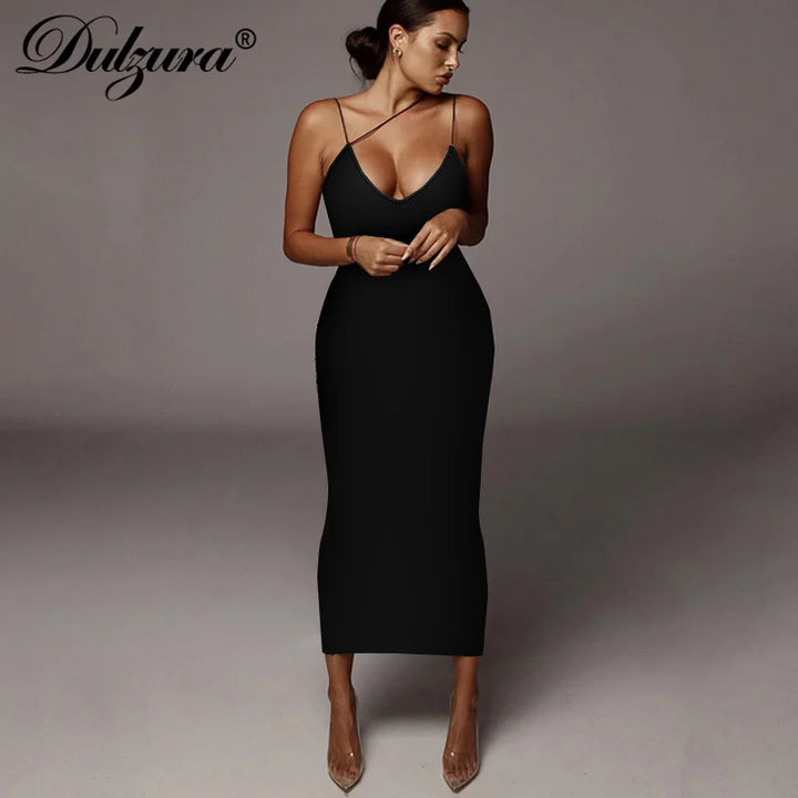 Dulzura Leopard Bodycon Midi Dress Party Club