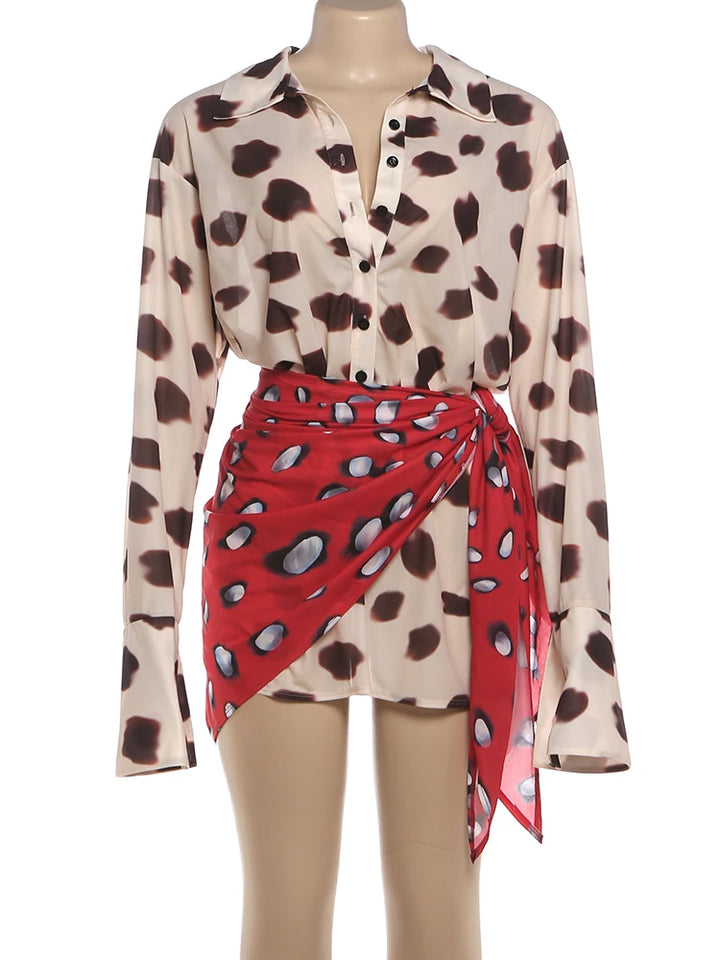Lovely Polka Dot Ruched Bodycon Dress
