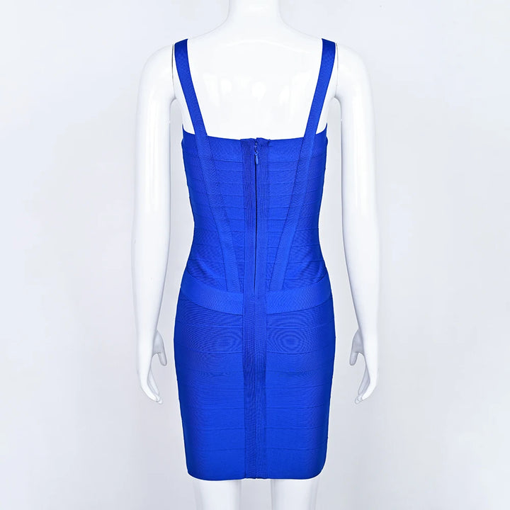 Beaukey Royal Blue Knit Bandage Dress Signature