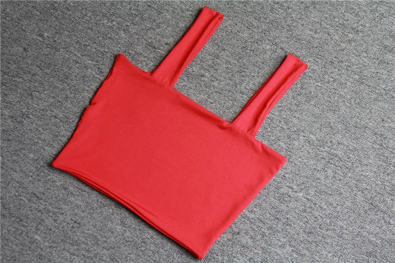 Dozw White Elastic Backless Crop Top