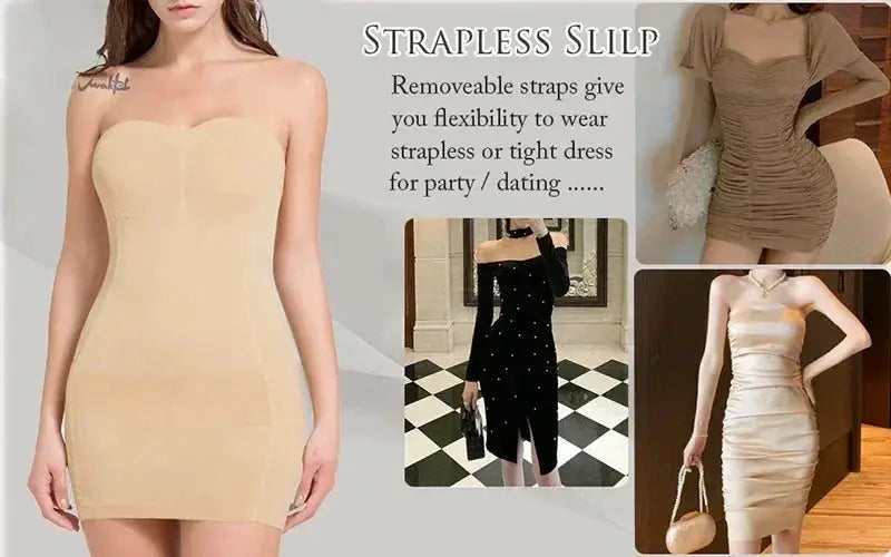 Off Shoulder Compression Body Shaper Dress For Women