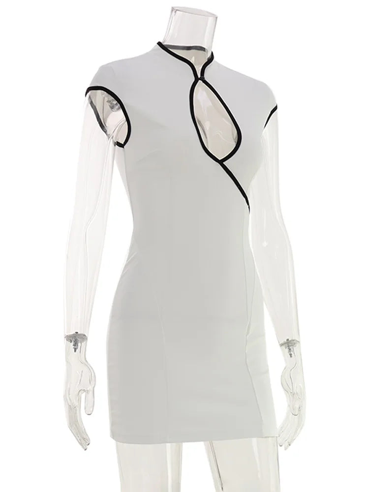 Strut In Style Huhugirl Color Block Knit Bodycon