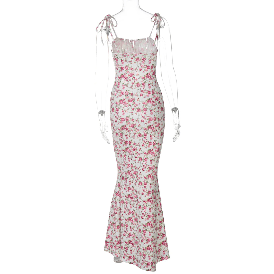 Hugcitar Floral Print Ankle Length Bodycon Long