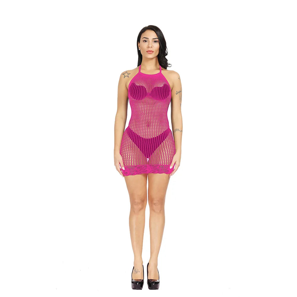 Women Exclusive Engineered Knit Fishnet Cover Up