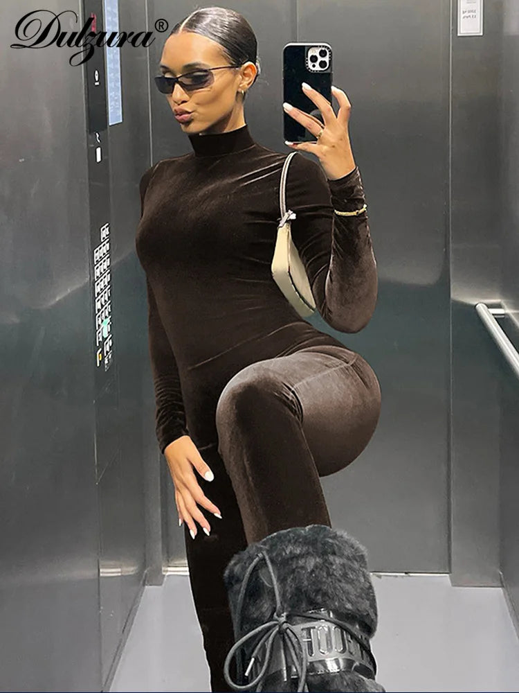 Dulzura Autumn Velvet Y2K Jumpsuit For Women