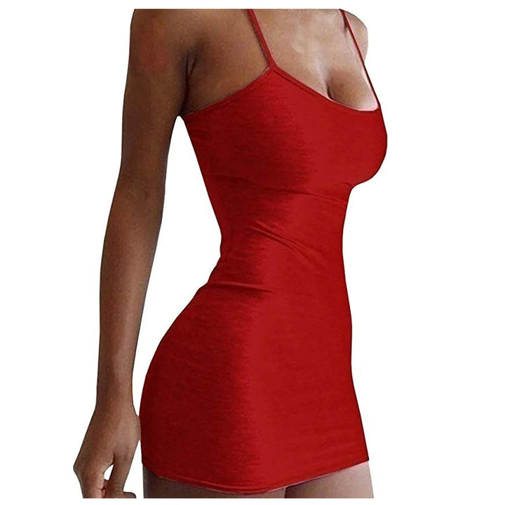 White Spaghetti Strap Bodycon Mini Dress Women