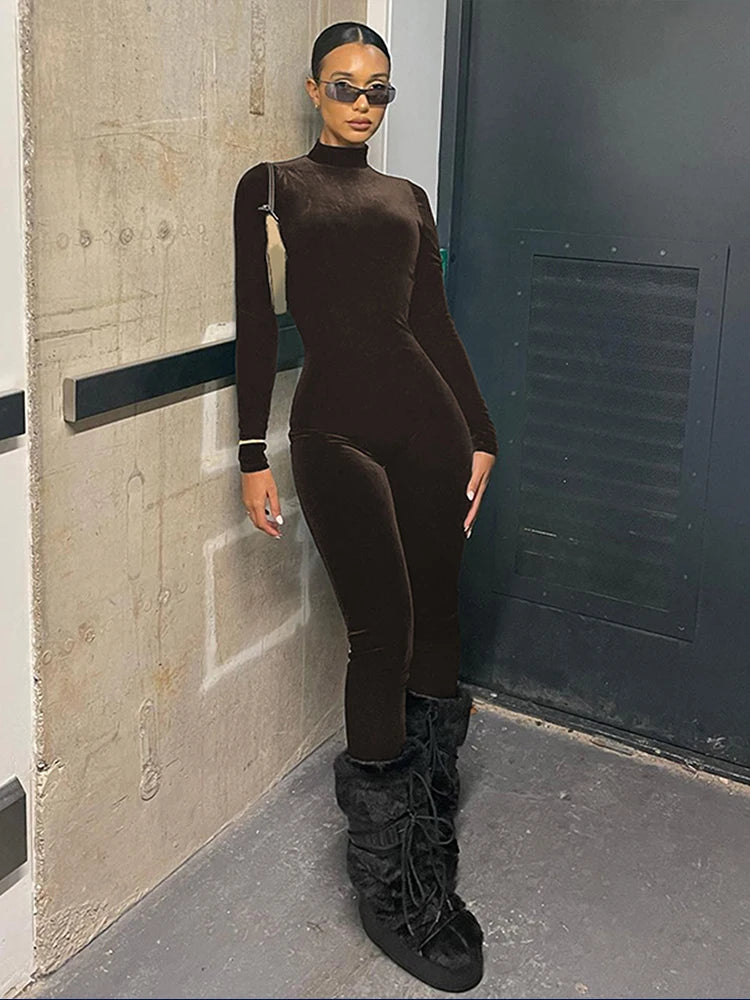 Dulzura Autumn Velvet Y2K Jumpsuit For Women