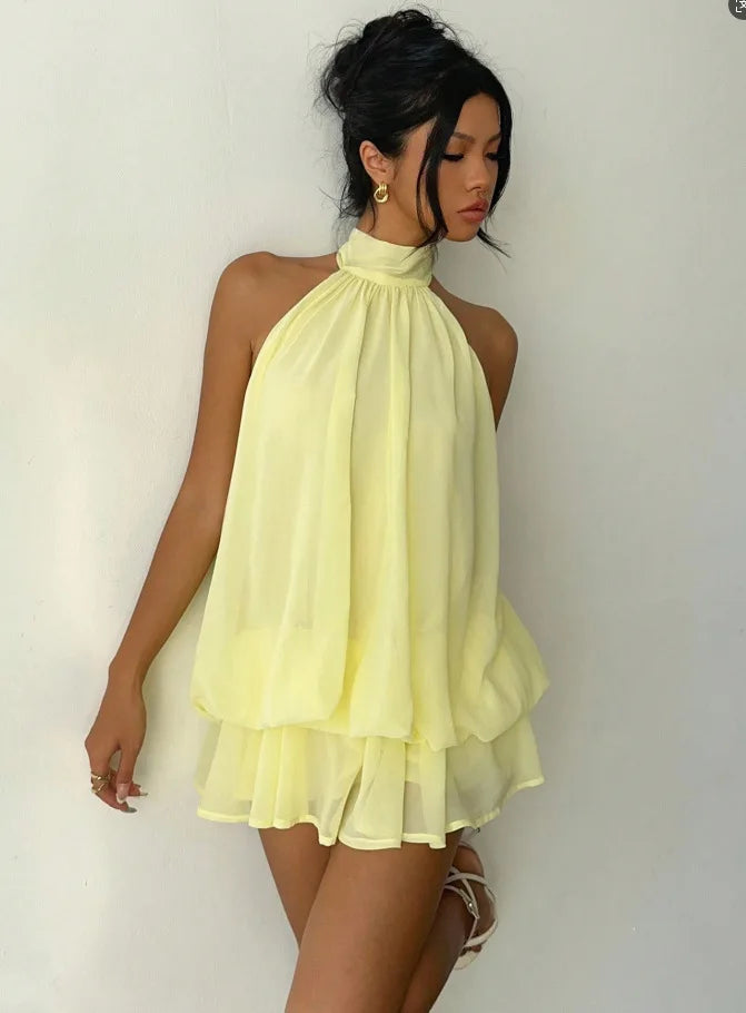 Elegant Backless Knitted Mini Dress For You