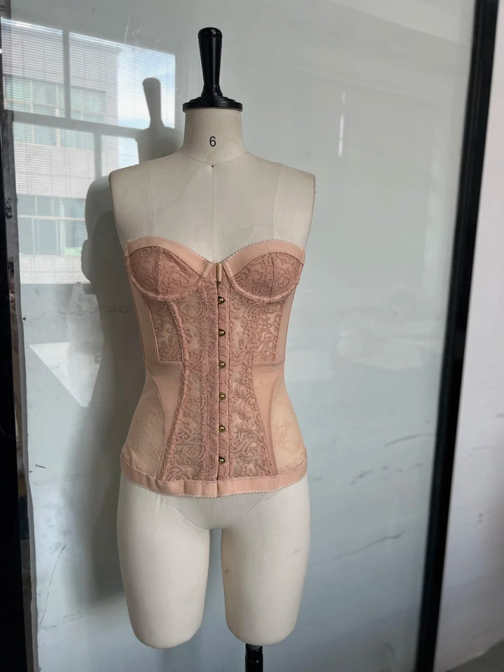 Elegant 3D Floral Sleeveless Corset Vest