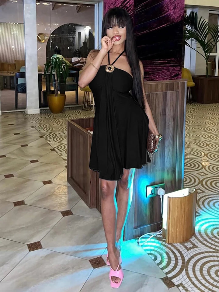 Weiss Puss Sleeveless Bodycon Mini Dress For Party