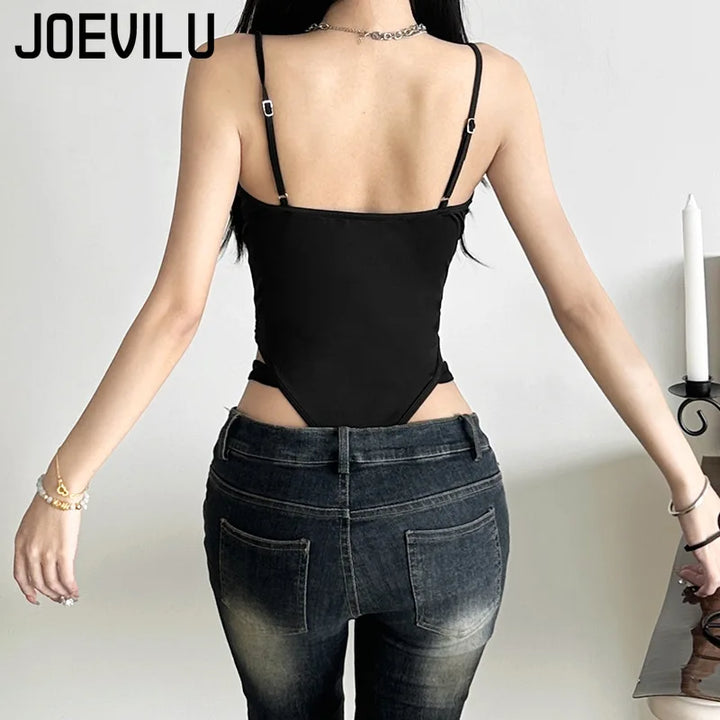 Sexy Women Bodysuit Cutout Bodycon Jumpsuit Y2K