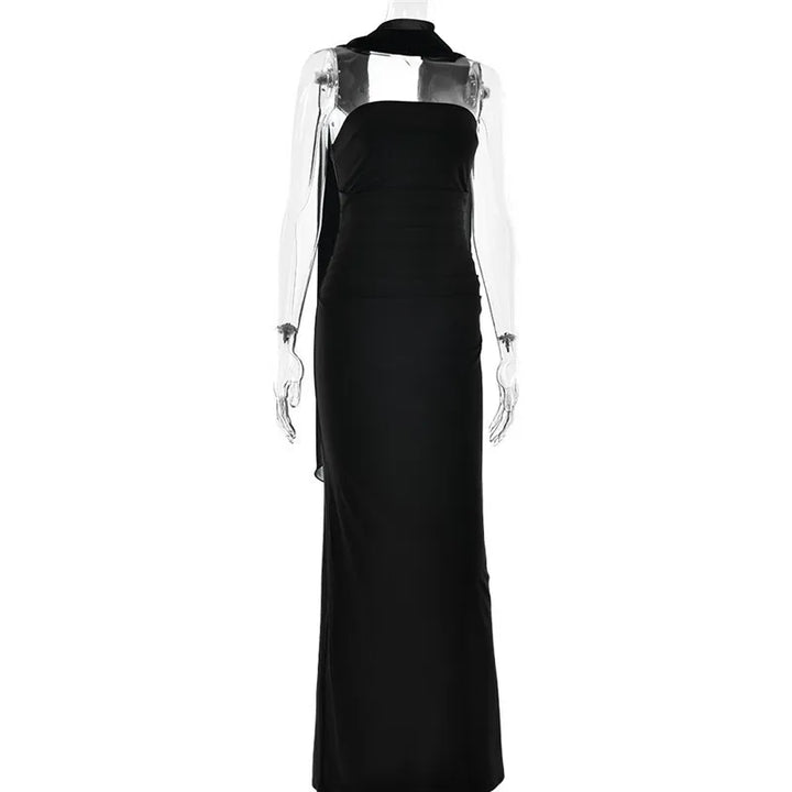 Mozision Premium Off Shoulder Backless Maxi