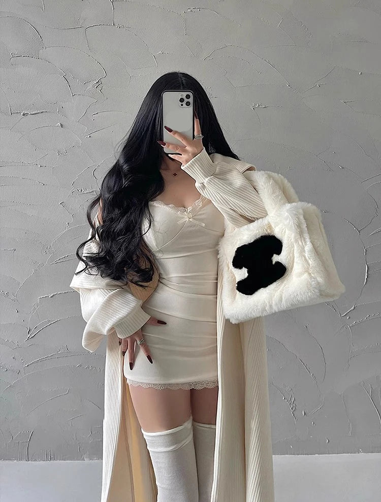 JeYongZoo Black Y2K Lace Bodycon Mini Dress